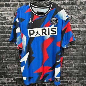 Jordan Paris Saint-Germain Mesh Top in Hyper Cobalt.